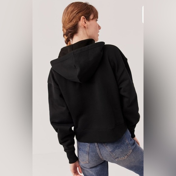 Womens PACT Organic Cotton Black Brushed Fleece
Courtside Hoodie Size L - Picture 2 of 8